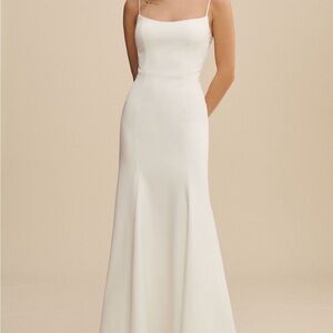 Jenny by Jenny Yoo Caleb Matte Crepe Fit and Flate Wedding Gown